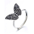 wholesale S925 Sterling Silver Tian Guan Ci Fu Hua Cheng Butterfly Ring Ins Trend Retro Minimalist Style Niche Exaggerated Knuckle Ring-0-4