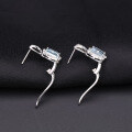 wholesale S925 silver lightweight luxury natural topaz gemstone earrings with a high-end feel-0-3