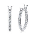 wholesale 18K gold-plated S925 sterling silver cross-border new style moissanite full diamond hoop earrings, high-end moissanite earrings for foreign trade-0-4