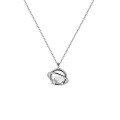 wholesale S925 Sterling Silver Maker Dreamy Planet Necklace for Women, Minimalist and Niche Design with White Mother-of-Pearl Star and Asteroid Pendant-0-4