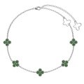 wholesale S925 Sterling Silver Women's Anklet with Lucky Four-Leaf Clover Design, Exquisite, Niche, Fashionable, and High-End-0-4