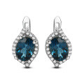 wholesale S925 Silver Lightly Luxurious Designer Natural Topaz Earrings,-0-4
