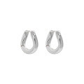 wholesale S925 Sterling Silver 507 Korean Version Ins Small Design Minimalist Irregular Lines Circle Ear Clips for Women-0-5