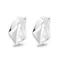 wholesale S925 Sterling Silver European and American Cross-Border Geometric Irregular Faceted Polygon Minimalist Elegant Earrings-0-4
