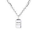 wholesale S925 Sterling Silver Korean Fashion Trendy Street Style Chunky Chain Cube Cuboid Pendant Choker Necklace-0-4