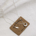 wholesale S925 Silver Fresh and Sweet Ins Style Niche Design Minimalist Hollow Circle Necklace Y01798-0-3
