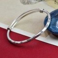 wholesale 999 Sterling Silver New Chinese Style Snake Pattern Bracelet for Women, Vintage Retro National Wind Literary Sand Old Curled Tail Bangle Gift-0-3