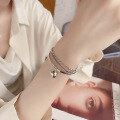 wholesale S925 Sterling Silver Creative Interlocking Multi-Layer Sphere Bracelet French Style Elegant Luxury Versatile Stacking Jewelry-0-3