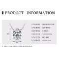 925 Silver 2-Carat Pink Diamond Invisible Necklace Mermaid's Tear Dopamine Pendant-0-50