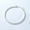 wholesale S925 Sterling Silver New Minimalist Fashion Large Hoop Circle Earrings with Hammered Texture, Women's Cold Style, Cross-Border Supply-0-3