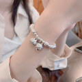 wholesale S925 silver ethnic-style creative patchwork bell Maneki-Neko holding garlic small garlic head bracelet-0-3