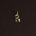 wholesale 9K Gold Adorable Super Cute Plain Little Bear Pendant for Women, Single without Chain, Minimalist Collarbone, Niche Retro Gift for Students-0-0
