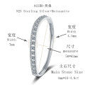 Sterling Silver S925 Double Row Moissanite Semi-Circle Bracelet for Women-0-3