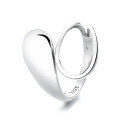 wholesale S925 Silver Irregular Minimalist Smooth Cross-Border European and American Trendy Design Open Adjustable Ring-0-4