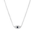 wholesale 925 Sterling Silver Evil Eye Necklace with Zircon, Niche Luxury High-End European and American Foreign Trade Jewelry Wholesale-0-12