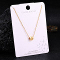 S925 Sterling Silver K Gold Pendant Necklace with Gourd and Plain Pi-0-22