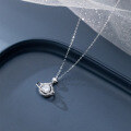 wholesale S925 Sterling Silver Light Luxury Retro Star Round Diamond Planet Necklace Design Earrings for Women Y01304-0-4