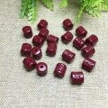 wholesale Metal material high-content natural cinnabar barrel bead six-syllable mantra spacer bead bracelet craft DIY cinnabar jewelry accessory-0-0