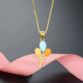wholesale 925 Sterling Silver Cross-border New Drip Accessory Women's Collarband Necklace European and American Cartoon Drip Glue Colorful Balloon Pendant-0-0