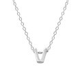 wholesale Metal 925 Silver Plain 26 Letters Pendant Necklace, Ins Luxury Hot-selling Choker-0-50