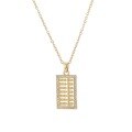 wholesale 925 Silver Retro Chinese Abacus Pendant Necklace, Fashionable, Unique, Temperament, Niche, Ins Style, Light Luxury Collarbone Chain-0-4