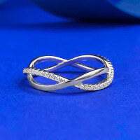 wholesale Metal Material 925 Sterling Silver Twisted Ring by Zhuozhifan, Ins Style European and American Ring, Cross-Border Supply with Dropshipping-R324 Platinum 9