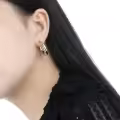 wholesale S925 Sterling Silver Round Smooth Hoop Earrings for Women, Minimalist Style, Small and Unique, Ins High-end Feel, Silver Ear Clasp-0-4
