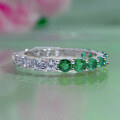 wholesale 925 Silver Zhuo Zhifan Jewelry New Zircon White Green Full DiamondFashion Wholesale Ring for Women-0-1