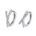 wholesale PT950-plated 925 Sterling Silver Small and Cute Moissanite Ear Studs for Women, Gift for Girlfriend, Simulated Diamond-0-4