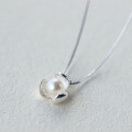 wholesale S925 Sterling Silver Women's Fashion Pearl Flower Necklace Sweet Choker D0698-0-2