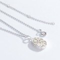 wholesale 925 Silver Japanese Light Luxury White Shell Spiral Leaf Design Pendant for Women, Vintage Style Geometric Pendant Wholesale-0-4