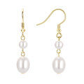 S925 Sterling Silver Pearl Earrings Elegant Lady Style-0-3