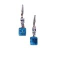 wholesale S925 Silver New Collection Paraiba 10*11mm Rectangular Green Zircon Earrings for Women,-0-4