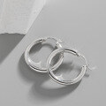 wholesale S925 Sterling Silver 370 Korean Version Ins Small and Minimalist Design Geometric Smooth Round Textured Earrings for Women-0-1