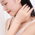 wholesale 999 solid silver starlight round rod push-pull bracelet, genuine solid gift for girlfriend or best friend, wholesale bracelets-0-3
