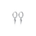 wholesale Metal: S925 Silver Minimalist tapered design ear clips for women, Korean-style chic geometric earrings G3296-0-4