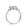 S925 Sterling Silver 15ct Pear-Shaped Moissanite Ring for Women-0-0