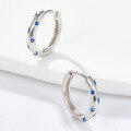 wholesale S925 Sterling Silver Earrings with Colored Zircon Inlaid, Ins Style High-End Women's Jewelry Factory Direct-0-2