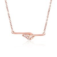 wholesale 18K Gold, 14K Gold Moissanite Diamond New Trendy Minimalist Natural Line Collarbone Necklace in Japanese and Korean Style-Gold 9K-Moissanite