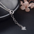wholesale S925 Silver Cross-Border Fashion Heart Pendant with Crystal Inlay and Hollow Design, Choker Chain, Korean Style Sweet Chic Necklace, New Arrival-0-3