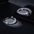 925 Silver 2025 Cross-Border New Snake Ladder Square Moissanite Earrings-0-0