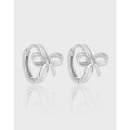 wholesale S925 Sterling Silver Small Butterfly Bow Ear Clasp for Women, Minimalist and Elegant with an Indie Ins Vibe-0-0