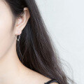 wholesale S925 silver triangle earrings for women, Korean-style minimalist geometric ear drops, versatile two-way wear ear accessories E5761-0-3