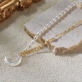 wholesale S925 Sterling Silver Metal, 14K Gold-Plated OT Clasp Natural Baroque Pearl Necklace Factory Direct-0-1