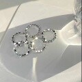 wholesale S925 Silver, Chao Xiaobai Crushed Silver Several Liang Ring for Women, Small and Minimalist, Luxuriously Designed, Advanced Plain Circle Index Finger Ring, Adjustable Opening-0-2