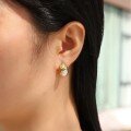 wholesale [Gold] 925 Sterling Silver Earrings Minimalist Style Golden Teardrop Shape Best-selling Moissanite Earrings Wholesale-0-3