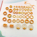 wholesale S925 silver gold-plated accessories running ring semi-finished spacer beads DIY crystal jewelry necklace-0-0