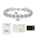 S925 Silver Moissanite Sunflower Roman Luxury Wholesale Bracelet-0-4