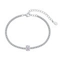wholesale S925 Sterling Silver Summer Hot-Sale Women's Exquisite Geometric Zirconia Row Diamond Design Colorful Sweet Girl's Bracelet-0-6