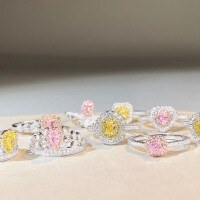 wholesale 925 Sterling Silver Pink Diamond Ring for Women, Cute Ins Style Minimalist Pink Heart Bestseller Ice-Cut Zircon Ring-Yellow Diamond-CBJZ348 9